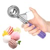 Ice Cream Scoop, Small Size Cookie Scoop Melon Baller Scoop with Trigger Release for Meatballs Melon, Ice Cream Scoop Stainless Steel Scoopers (1.46Tbsp)