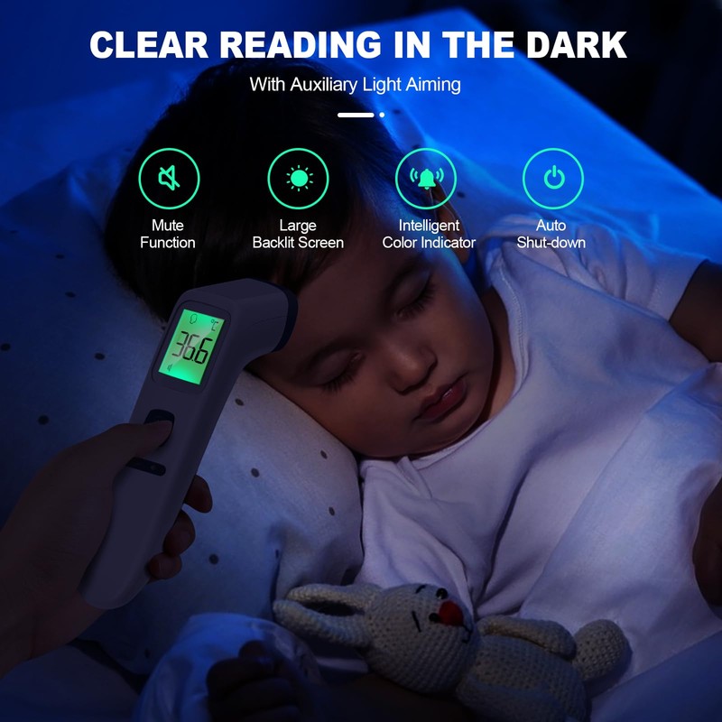 Thermometer for Adults and Kids, Digital Forehead Thermometer with Fever