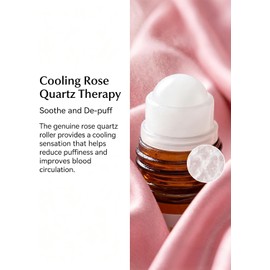 Castor Oil & Frankincense Roll On, Rose Quartz Roller Bottle, 100% Pure Organic Cold Pressed, Firms Skin Reduces Fine Lines, for Face Neck Eyebrows, 50ml/1.7 fl oz (1)