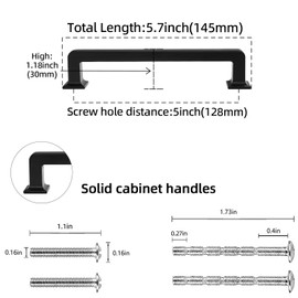 POVEFONK 10 Pack 5 inch Oil Rubbed Bronze Kitchen Cabinet Handles Cabinet Pulls Gold Drawer Pulls Kitchen Cabinet Hardware Handles Dresser Handles