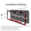 Anime License Plate Frame 12.2x6.3inch 2Pcs Set Cartoon License Plate