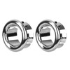 2pcs Sink Overflow Ring, Chrome Bathroom Sink Overflow Trim Ring