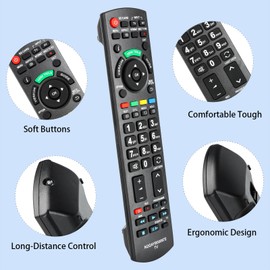 Remote Control N2QAYB000672 Compatible with Panasonic Viera TV TX-L32E31B TX-L32E30E TX-L42E3E TX-L42E30E TX-L42EW30 TX-LF37E30 TX-L37GW20 TX-P42G30J Replacement Controller