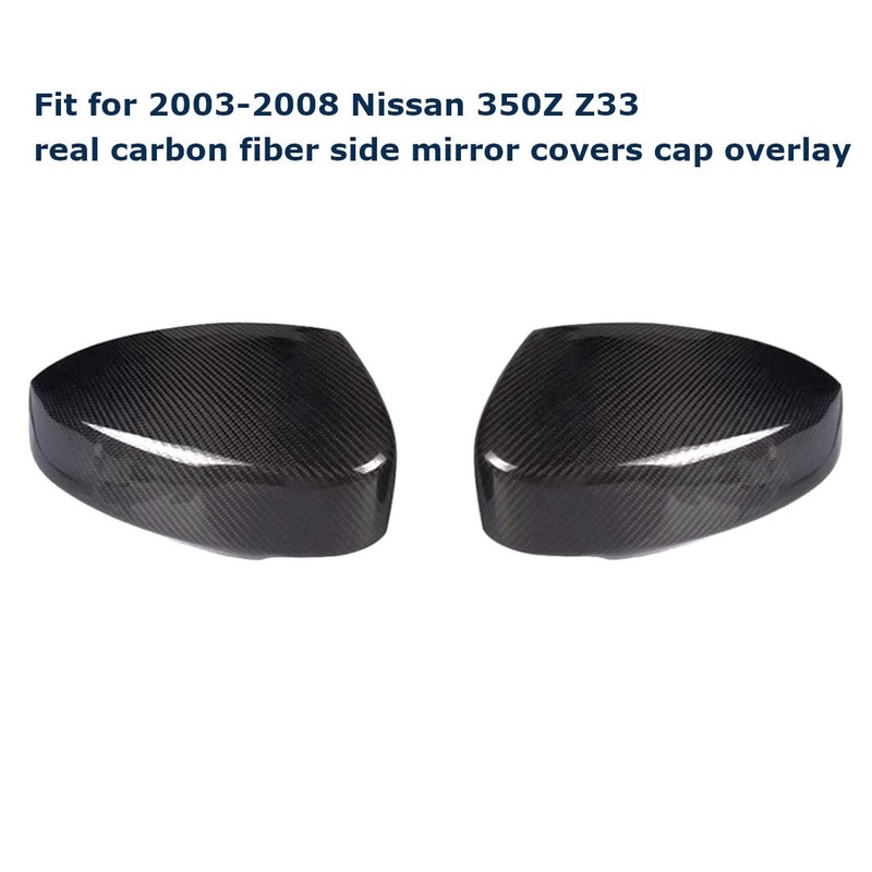 Acdeyaca 350Z Real Carbon Fiber Side Mirror Caps, Door Mirror