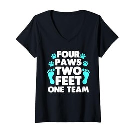 Womens Dog Trainer Art for Men Women Dog Agility Dog Training Lover V-Neck T-Shirt