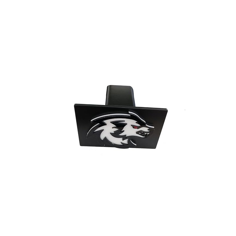 Wolf Head Metal Trailer Hitch Cover for 2'' Towing Rear