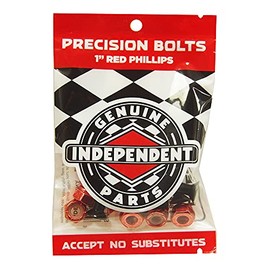 INDEPENDENT 1 Philips (BLACK/RED) Skateboard Skate Hardware Screw Nut