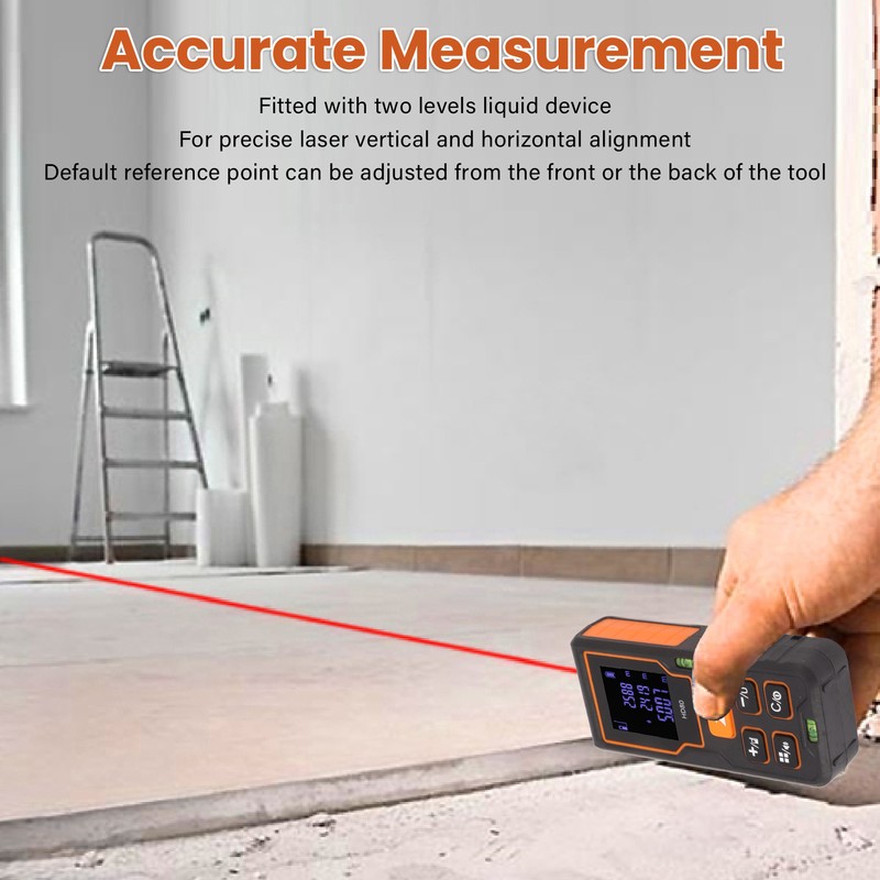 Laser Distance Meter High Accuracy Portable Handheld Rangefinder for Engineering