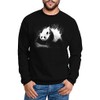 Neverless Men's Panda Splash Crew Neck Sweatshirt, Panda Splash Black