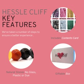 Crystal Beads for Jewellery Making - 8mm Round Natural Gemstone Beads Jewellery Making Kit - Crystal Stone Beads for Bracelets and DIY Crafts