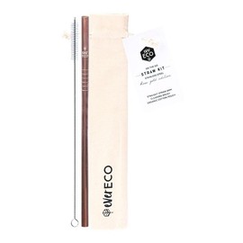 Ever Eco On-The-Go Stainless Steel Straight Straw Kit (Rose Gold)