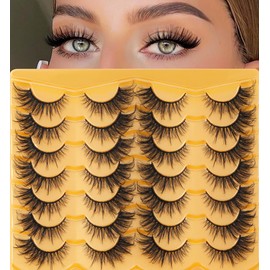 Fox Eye Lashes Wispy Faux Mink Lashes Fluffy Fairy Cat Eye Lashes That Look Like Extensions Fake Eyelashes