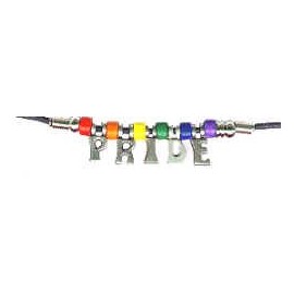 PHS International Rainbow cermamic Beads Pride Necklace