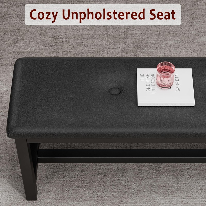 GarveeHome Extendable Dining Table Set for 4-6, Rectangle Large Extendable