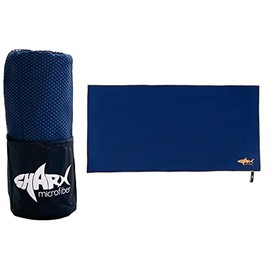 SHARX 2 Piezas de Toalla de Microfibra Deportiva Medida 40x80cm Ideales para el Gym (Azul Marino)