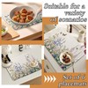 Wildflowers Placemats Set of 6,Flower Herbs Butterfly Spring Washable Linen