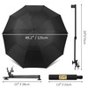 XLINGZA UPF 50+ Beach Umbrella with Adjustable Universal Clamp