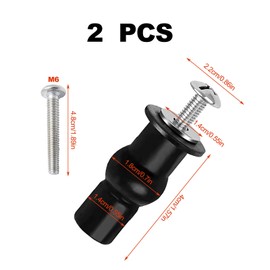Set of 2 Toilet Seat Attachment, Toilet Seat Replacement Parts, Expansion Screw for Toilet Seat Attachment, Toilet Mounting Set, Toilet Seat Fixed Screw, for Toilet Lid, Rubber Material (Style 1)