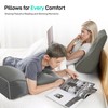 Rucener Sectional Headboard Pillow, Zipper Design Combinable Ergonomic Reading Pillow