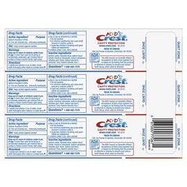 Crest Kid's - Pasta de dientes con protección contra las caries para niños y niños pequeños a partir de 2 años, sabor Sparkle Fun, 4.6 onzas (paquete 