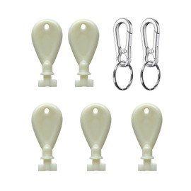 KLIVYA - Llave dispensadora de toallas de papel de plástico, llave de repuesto para dispensador de toallas de papel, paquete de 5 + 2 llaveros