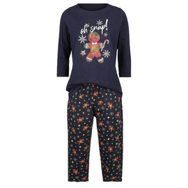 Full Volume by EMP Ladies Dark Blue Christmas Pyjamas, blue