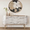 CRE8TIVE Wide 24"x354" Glossy Beige Silver Marble Wallpaper Self Adhesive