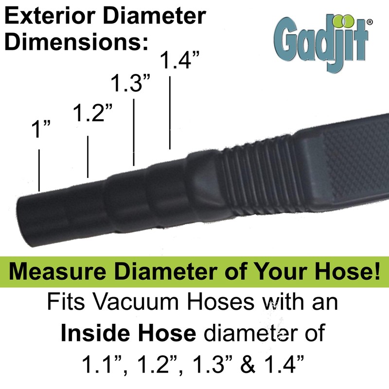 Gadjit Exten Vac Vacuum Extension Attachment, 36" reach, Black (Black)