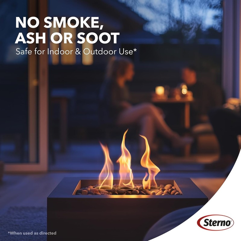 Sterno 12-Pack Fire Pit Gel Fuel - 3 Hours of