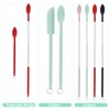 8Pcs Mini Silicone Telescopic Spatula and Scooping Spoon Set Tiny