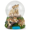 Elanze Designs Endangered Clouded Leopard 100MM Sturdy Glitter Water Wind