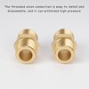 nutmanel Double Nipple, 2 x 1/4 Inch Brass Male Thread,