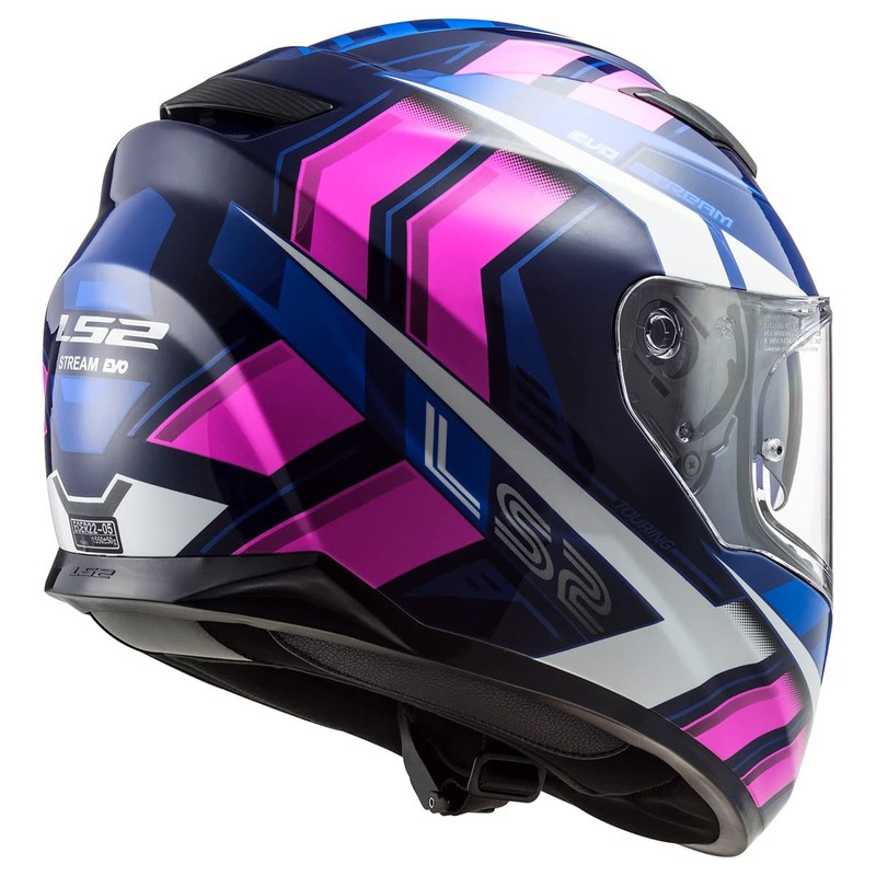 LS2 Helmets Full Face Stream Evo Street Helmet (Loop Black/Pink/White/Blue