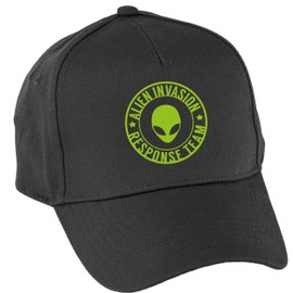 Hippowarehouse Alien Invasion Response Team Baseball Cap hat Premium Printed 5 Panel OneSize Adults Black