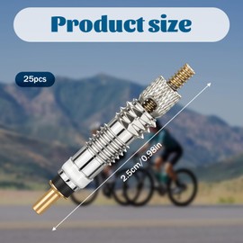 Pack of 25 French Valves, Presta Valve Bicycle Valve Adapter, Road Bike Valve, Tubeless Valves for Bicycle