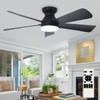 Depuley Modern Ceiling Fan with Light: 42-Inch Black Small Fans