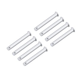 sourcing map Clevis Clevis Bolts Flat Head Single Hole Galvanised Solid Steel 8 mm x 80 mm Pack of 8