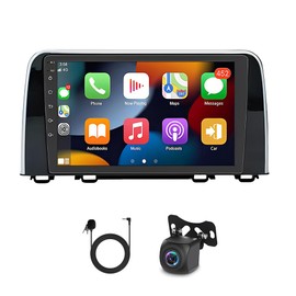 4+64G Android 14 Double Din Car Radio Compatible with Honda CRV 2017 2018 2019 2020 2021, 9" Touch Screen Car Stereo Wireless Carplay | Android Auto GPS Head Unit WiFi Mic Backup Camera