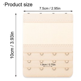 8PCS Bra Strap Extender 3 Hook/4 Hook/5 Hook, Women's Soft Comfortable Stretchy Back Bra Accessories Extensions Strap