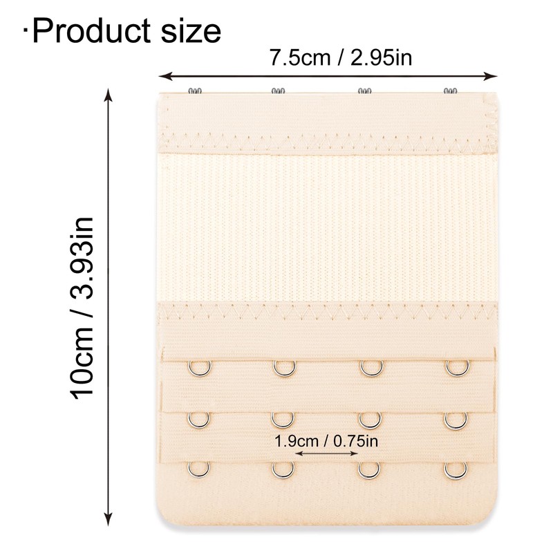 8PCS Bra Strap Extender 3 Hook/4 Hook/5 Hook, Women's Soft