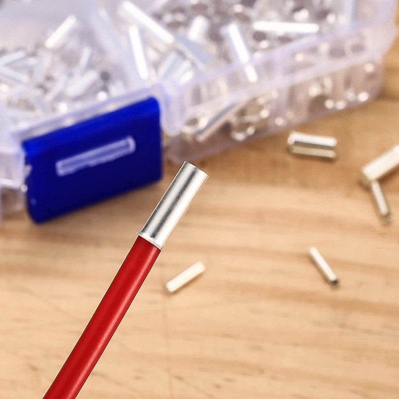 650 Pcs 7 Sizes Wire Ferrules Kit, Tinned Copper Crimp