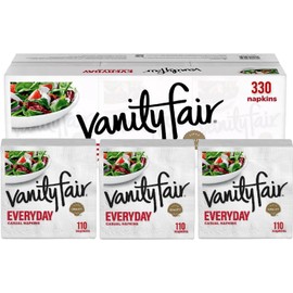 Generic Vanity Fair Everyday Paper Napkins - 110 2-Ply Disposable Napkins (Pack of 3) - 330 Total
