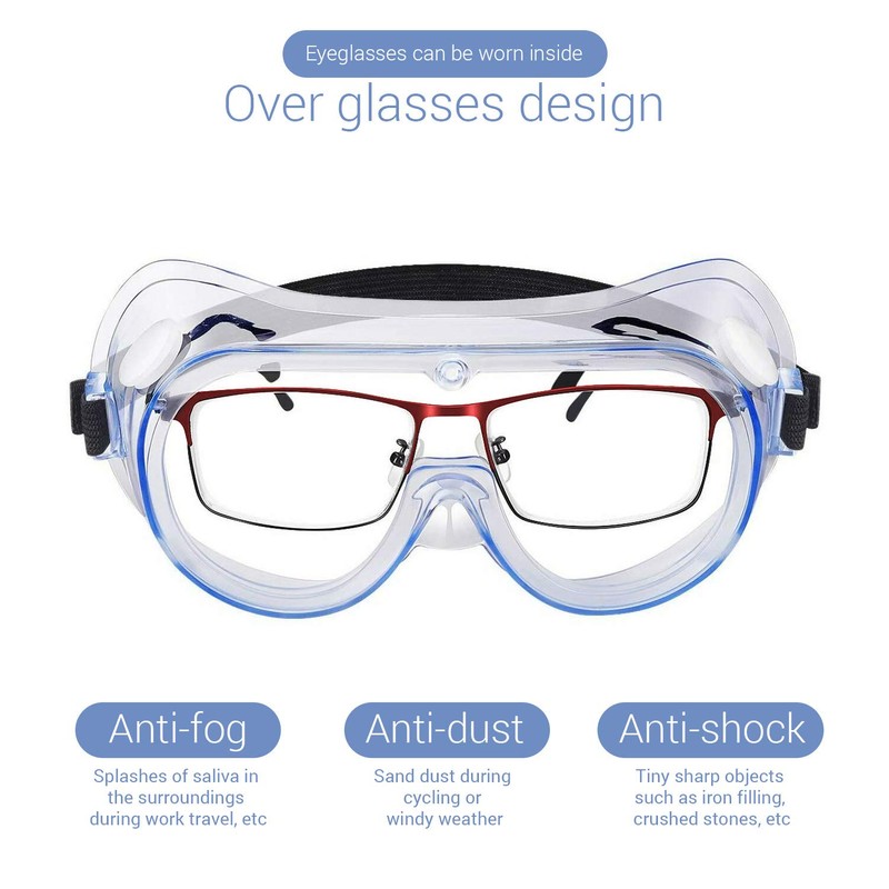 Heden Seger Safety - 1 Pack Goggles Clear Wraparound Safety