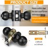 LEIFIDE 15 Pack Door Knobs for Interior, Matte Black Door