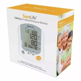 SURE LIFE NEW Sure Life Talking Arm Blood Pressure Monitor Speaks 3 Languages
