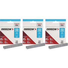 Arrow Fastener 508 Genuine T50 1/2-Inch Staples, 3 Pack