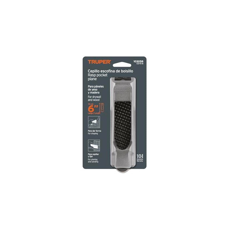Truper CEYE-6, Cepillo escofina para muros de yeso 6"