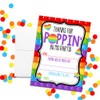 Pop On Over Popper Fidget Toy Birthday Thank You Notes,