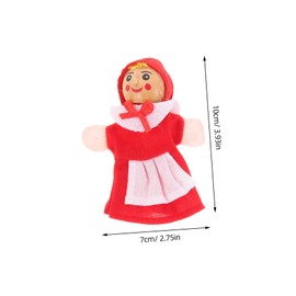 JOINPAYA Pack of 4 Finger Puppet Little Red Riding Hood Toy Animal Hand Puppet Toddler Bidof Interactive Toy Children Dolls Toys Parent-Child Play Toy Learning Toy Fabric