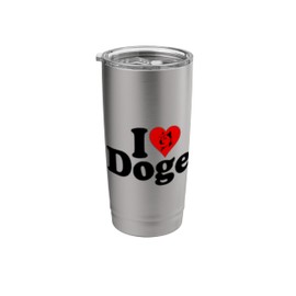 I LOVE HEART DOGE DOGECOIN Stainless Steel Insulated Tumbler